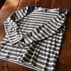 J Crew striped boatneck top